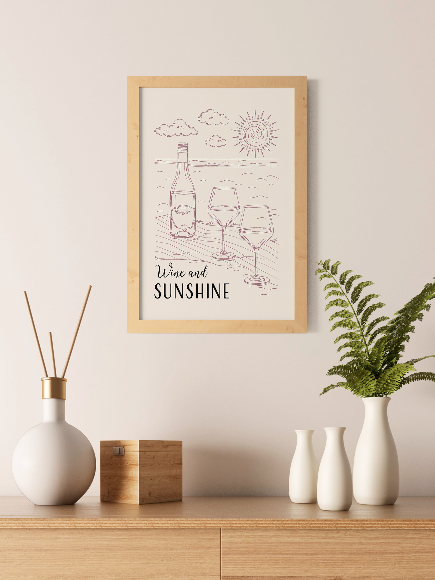 Art print - Wine and sunshine