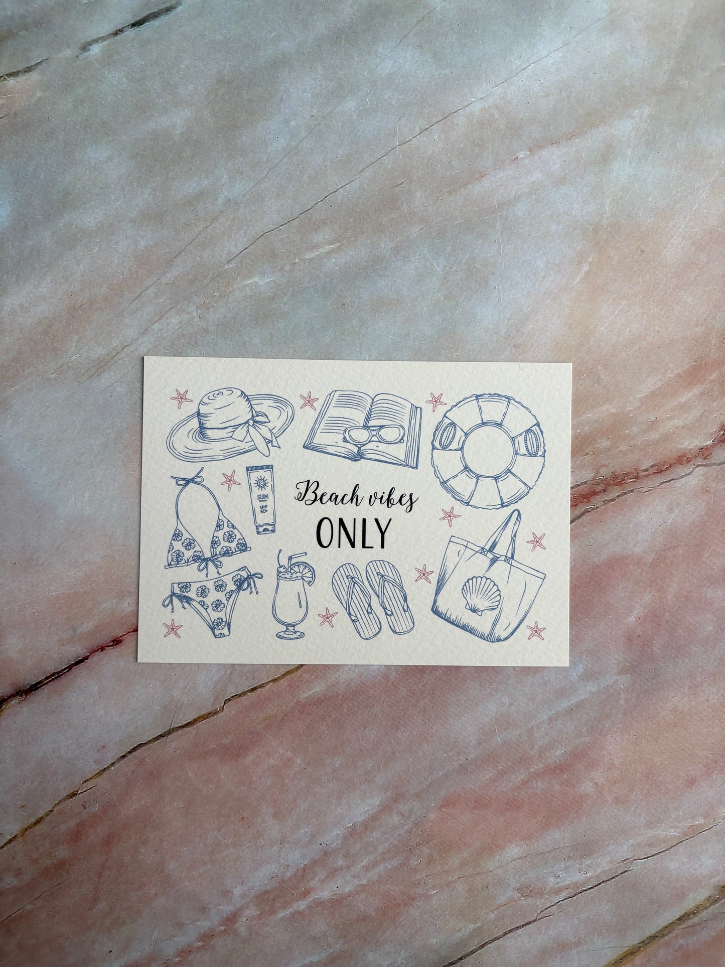 Ansichtkaart - Beach vibes only