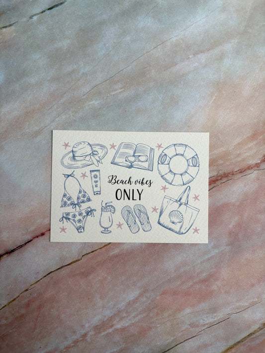 Ansichtkaart - Beach vibes only