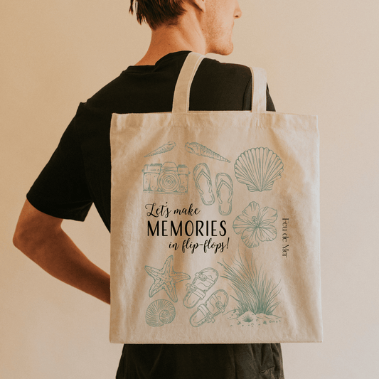 Totebag - Let’s make memories in flip-flops