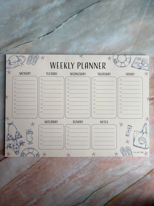 Weekplanner A4 - Beach vibes only