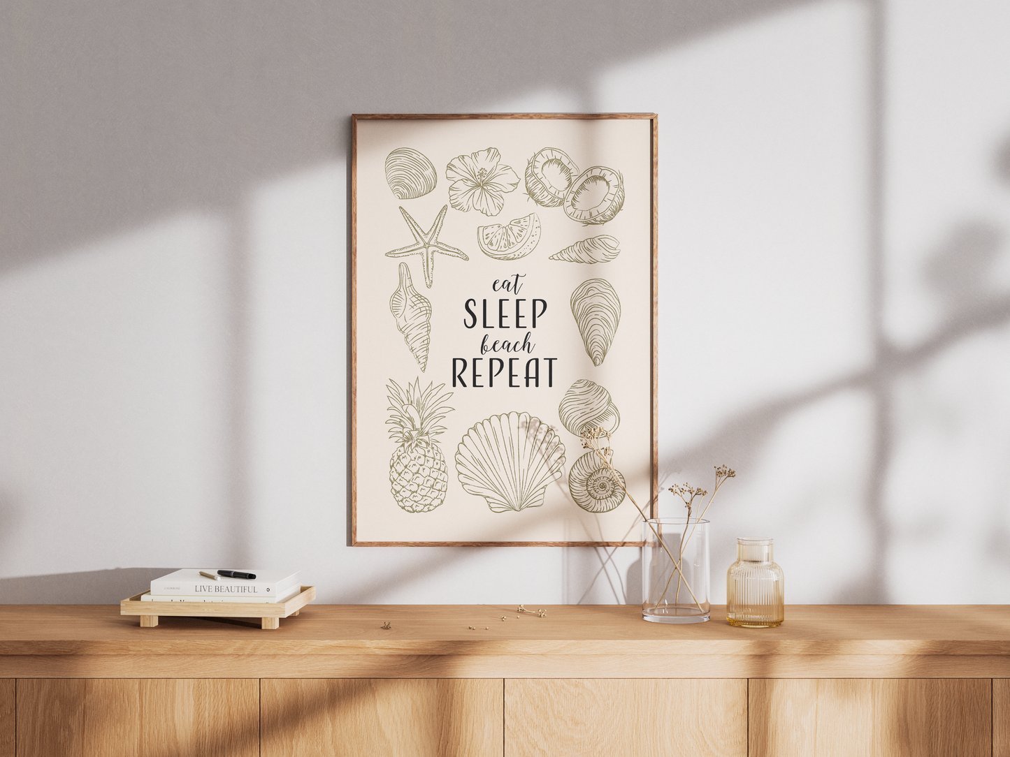 Art print - Eat sleep beach repeat