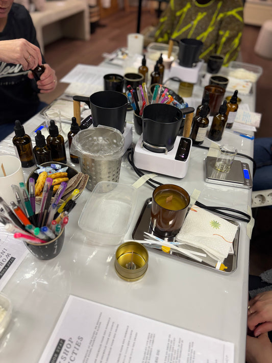 Workshop geurkaarsen maken, Lentethema - Donderdag 26/03 bij Feu de Mer - Boutique, Breskens (‘s avonds)