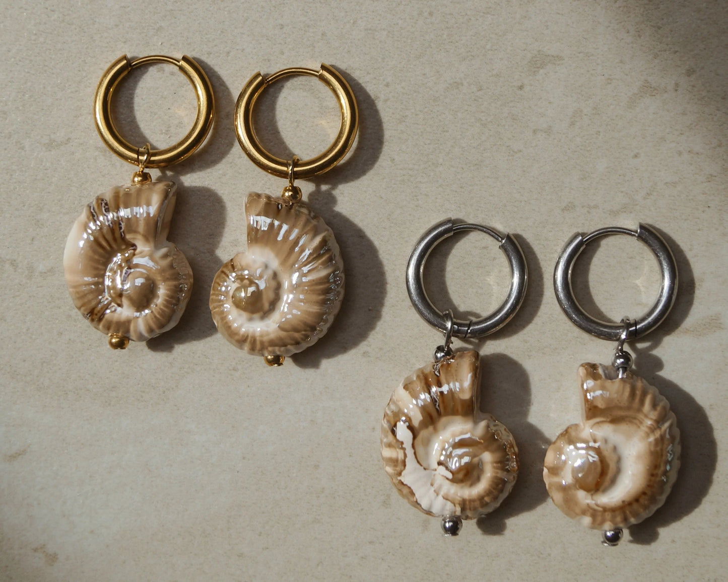 Ocean spiral - oorbellen