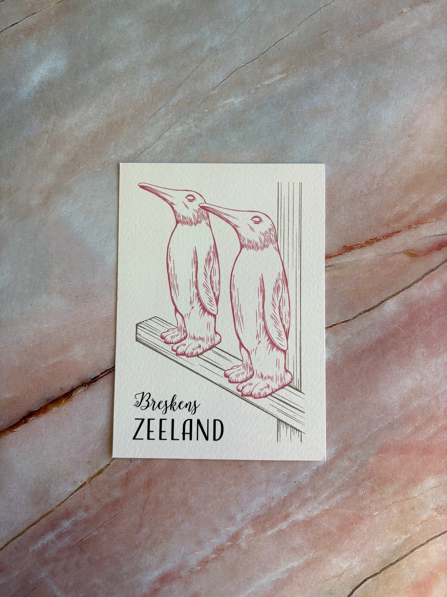 Ansichtkaart - Breskens, Zeeland (penguins)