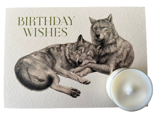 Tealight greeting card - Birthday wishes