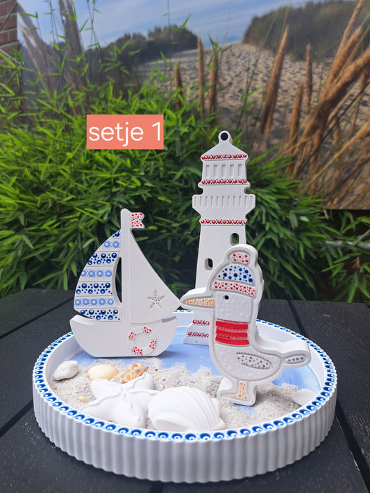 Workshop stippen met AnjaStipt, Zomerse set van gips - Woensdag 24/06 bij Feu de Mer - Boutique, Breskens (‘s avonds)