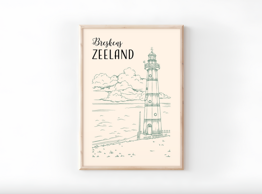 Art print - Breskens, Zeeland (vuurtoren)
