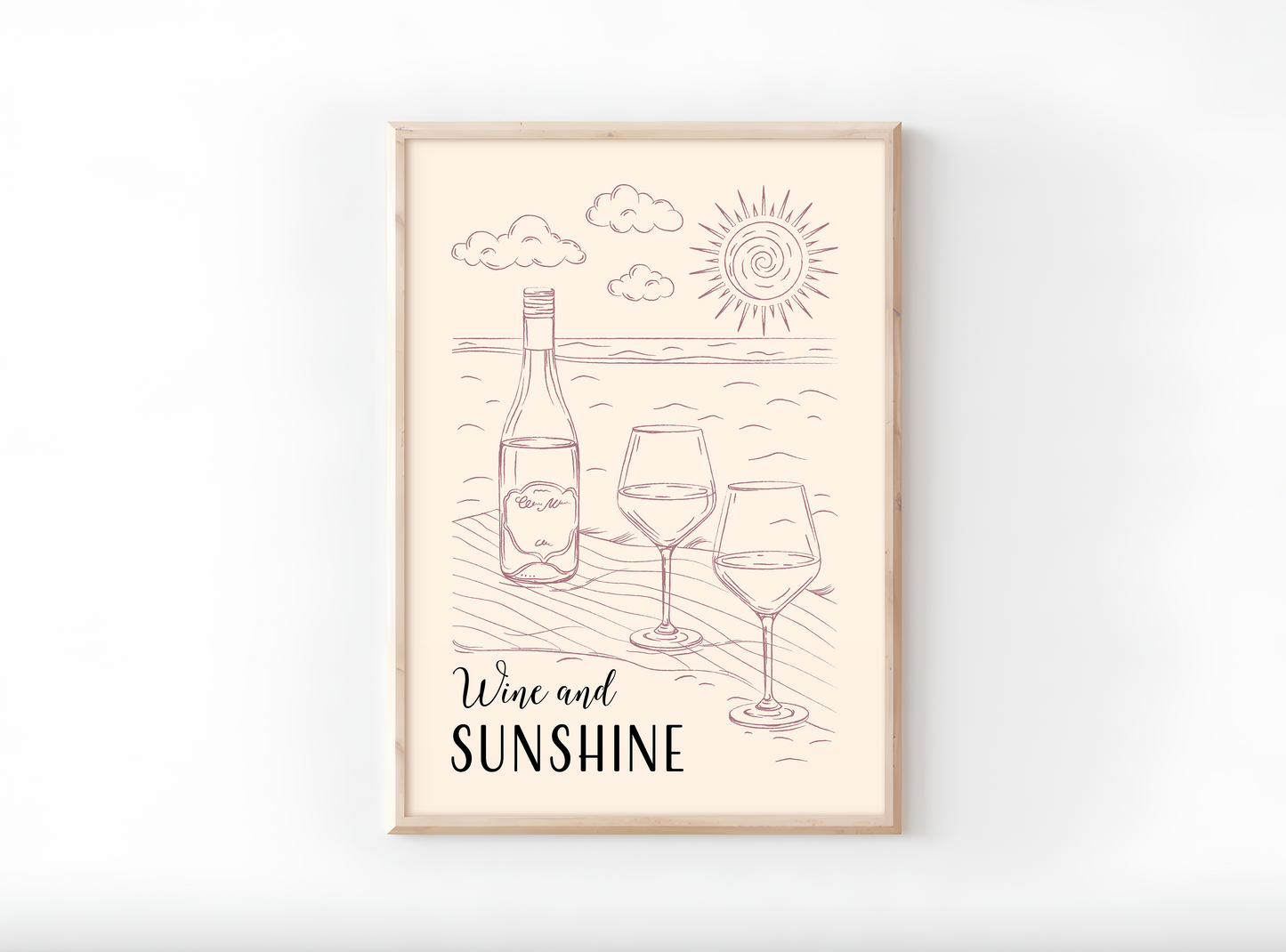 Art print - Wine and sunshine