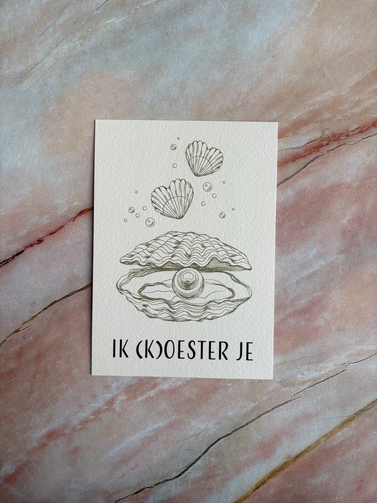 Ansichtkaart - Ik (k)oester je