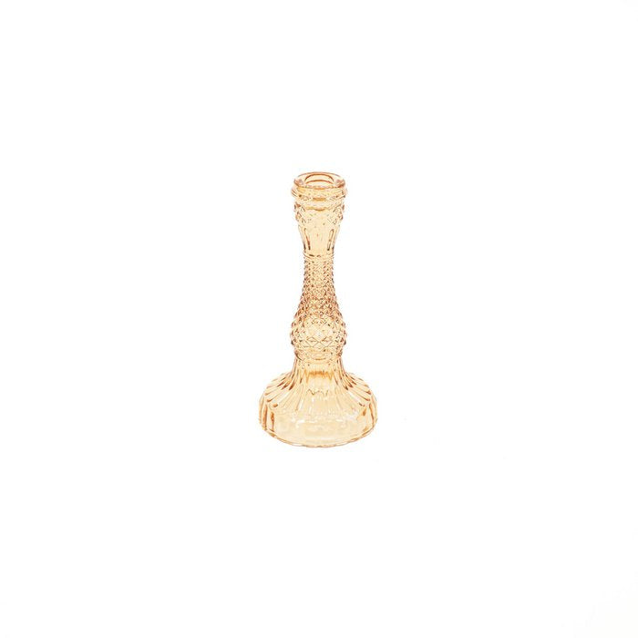 Glass candle holder - Amber