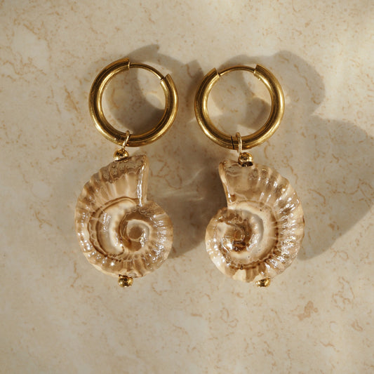 Ocean spiral - oorbellen